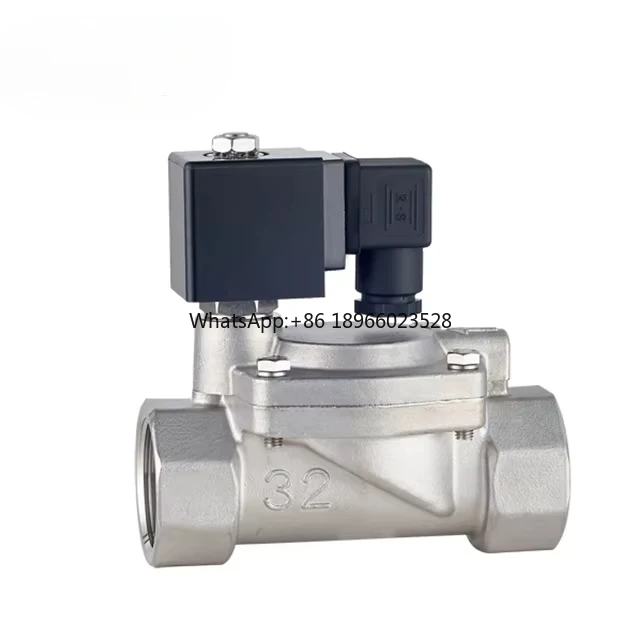 Stainless steel pilot operated DFD-25J water solenoid valve 0.3-12 bar