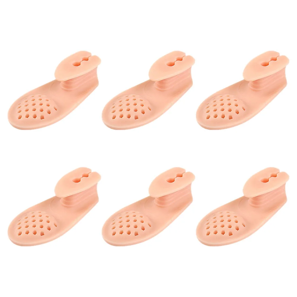 

3pcs Soft Silicone Toe Spacers Big Toe Separators Foot Relief Bunion Protection Forefoot Cushion Inserts Massage Function Light