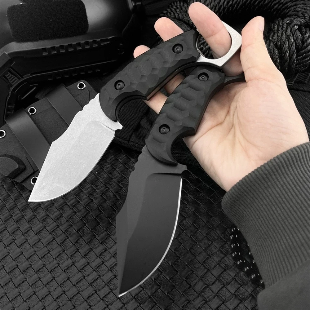 

Уличный тактический нож с фиксированным клинком из стали 5Cr13Mov, рукоять из нейлонового волокна, портативный, для охоты, тактический, военный, для выживания