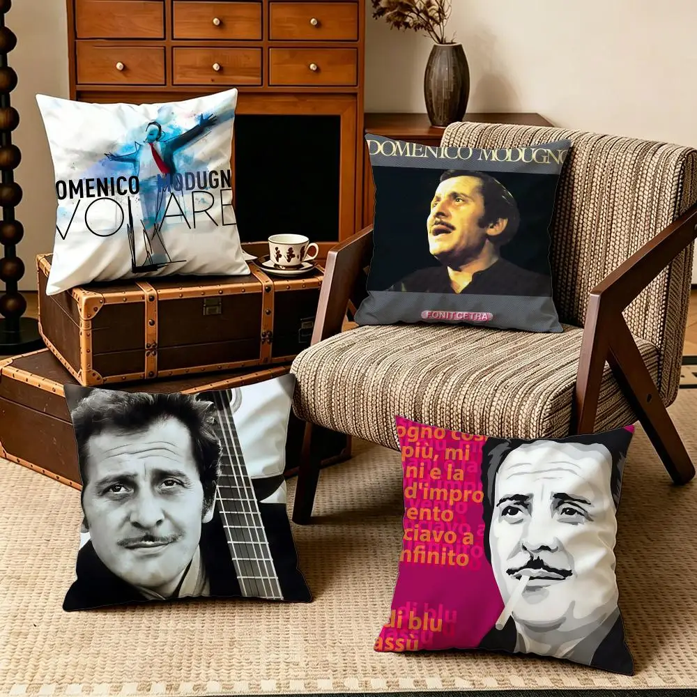 Celebrity-Domenico ModugnoS Cushion Cover Soft Velvet Cushion Cover Set 4Pcs 50x50 45x45 Zipper Pillowcase for Home Decor