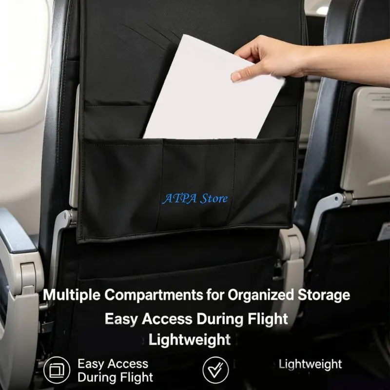 U13C Sturdy Polyester Hanging planner For Flight Chairs highlighting Large Mesh districts To Keep Items Accessible
