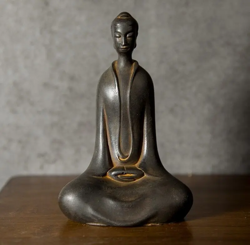 Chinese Buddha Statue Meditating Zen Religious Belief Decor