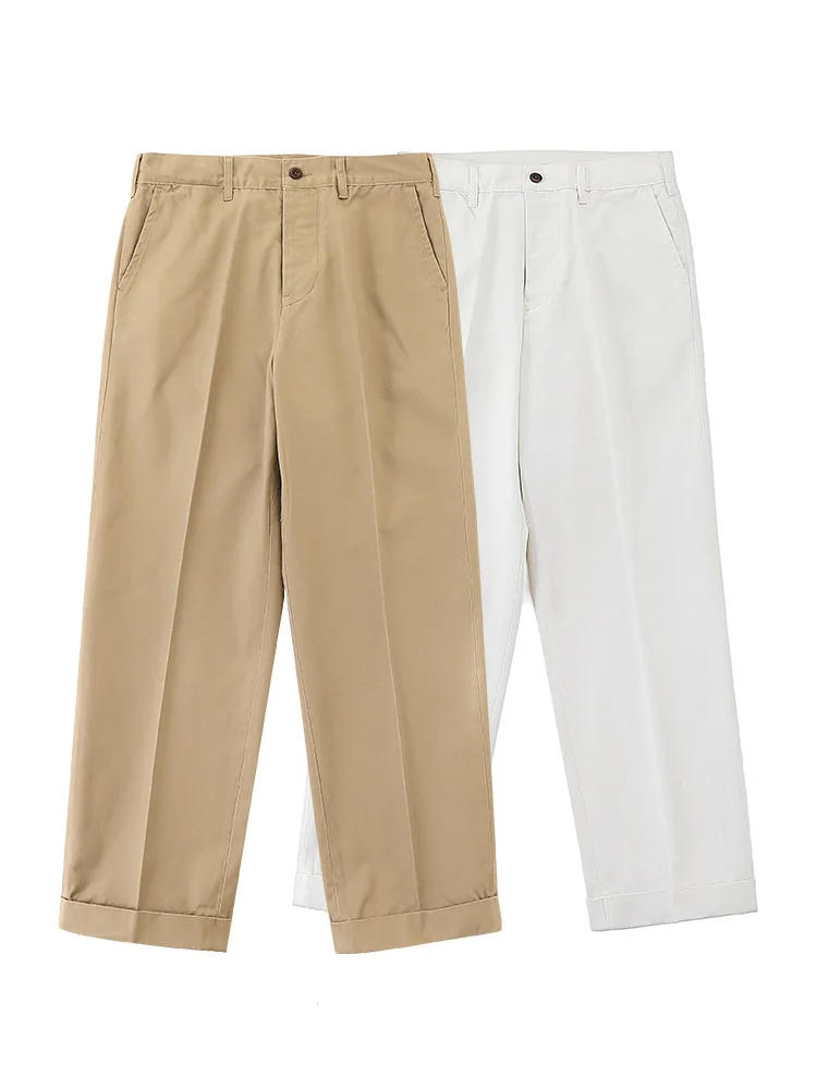 

Брюки MBBCAR в американском ретро-стиле, цвета хаки, повседневные, с высокой талией, широкие, прямого кроя, свободные, из хлопка, для молодежи, для отдыха