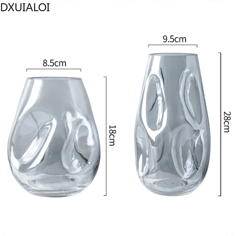 Modern minimalism special-shaped stained glass vase living room desktop flower arrangement  nordic style home decor vases