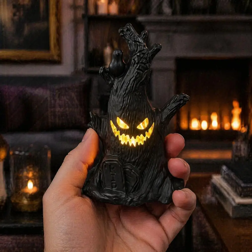 Halloween Ghost Tree Decor Night Lights for Party Halloween Tree Led Night Lights Fall Tiered Tray Decor Indoor Tabletop Haunted