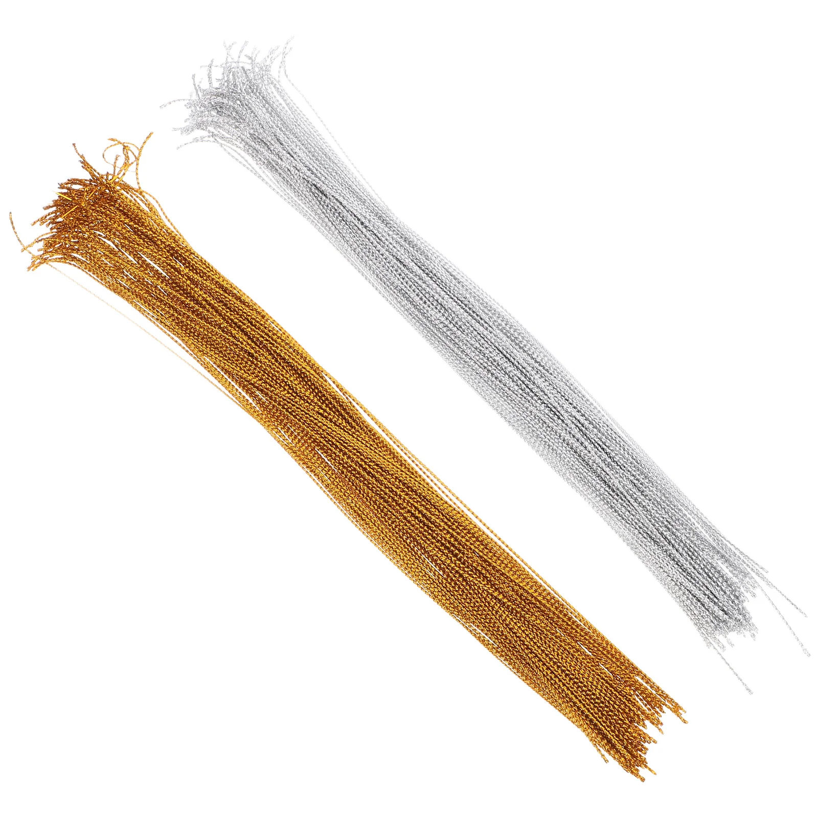 

200pcs Christmas Ball Hanging Rope Diy Ornament String Clothing Tag Fasteners Holiday Decor Craft Supplies Tinsel Cord Hanging