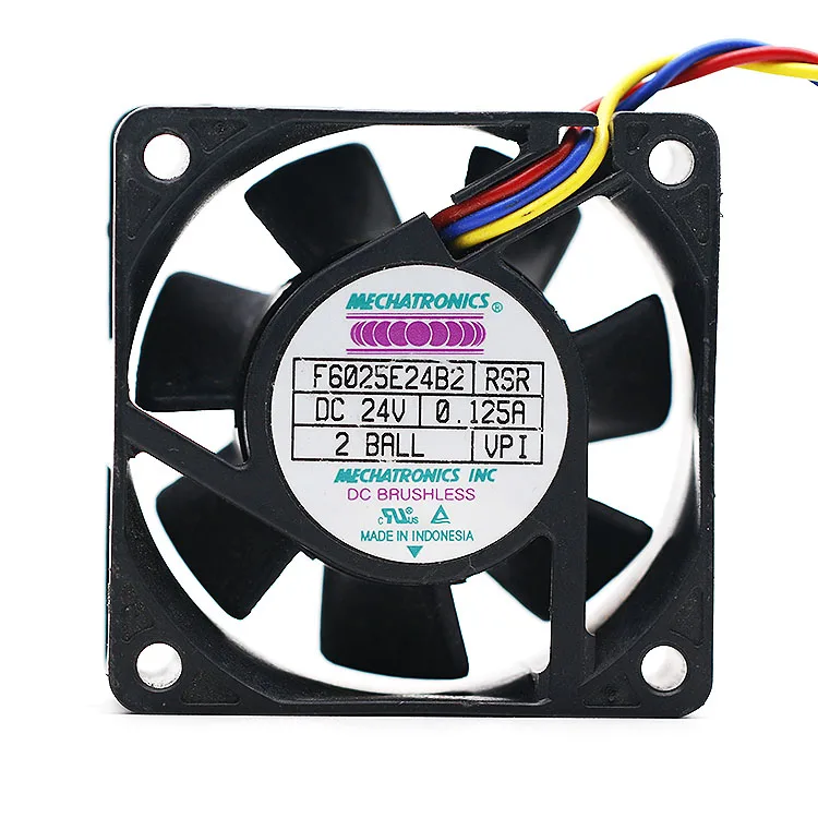 

For Mechatronics F6025E24B2 6CN 24V 0.125A Converter Cooling Fan Double Ball Silent Low Noise