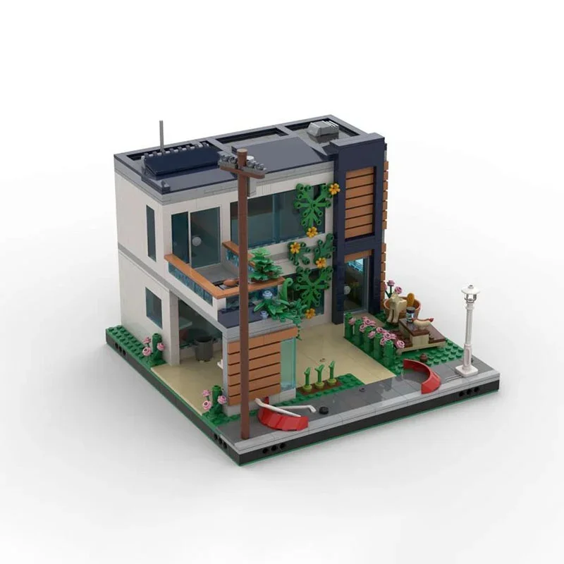 1548 pièces MOC Maison Familiale Modulaire Blocs de Construction Modèle Architecture Assemblage Briques DIY Cadeaux de Noël Jouets pour Enfants Anniversaire