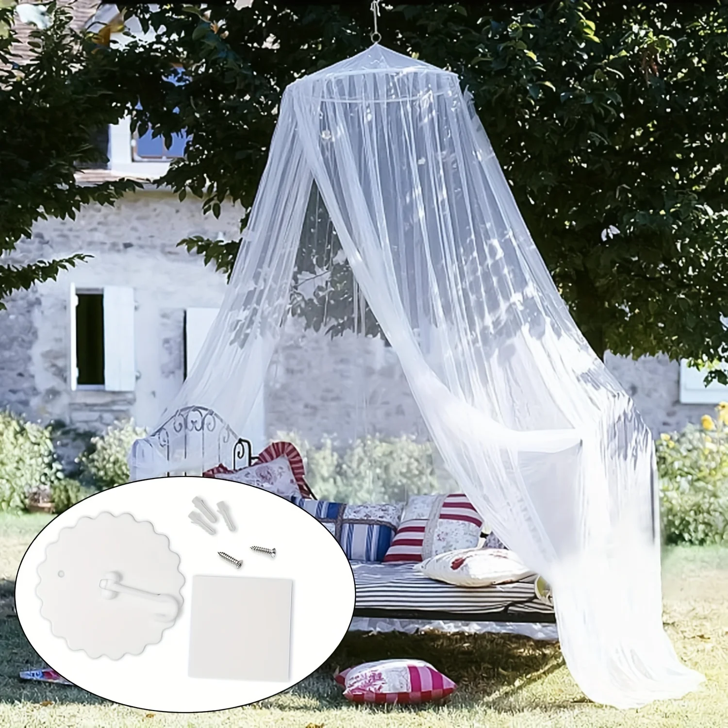 Princess Mosquito Net Canopy Encryption Dome Fly Insect Mesh Repellent Protection Single Entry Bed Decoration Home Decor