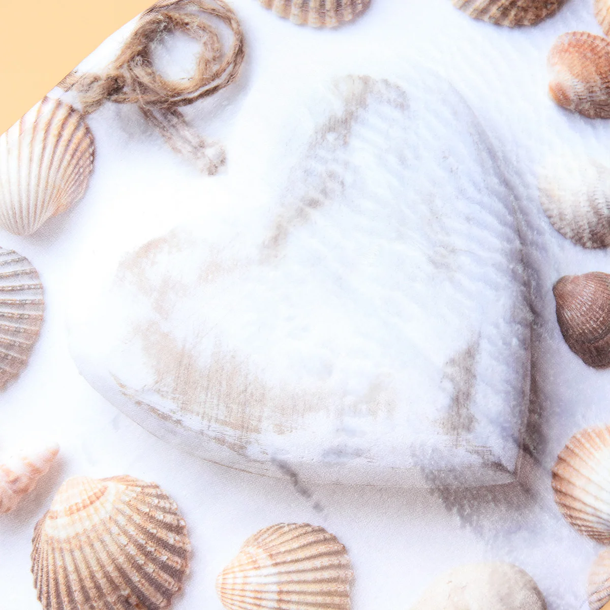 

Beach Theme Floor Mat Non-slip Rugs Thick Doormat Decor for Bathroom Kitchen Living Room (Heart Stone)