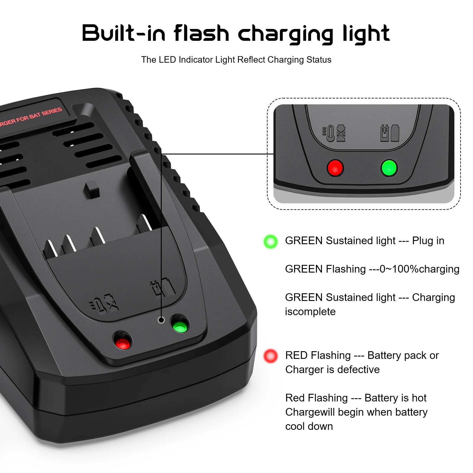 Rechargeable Battery Charger For Bosch BAT618 Charger with Bosch BAT609 BAT609G BAT618 BAT618G BAT614 2607336236 Li-ion Battery