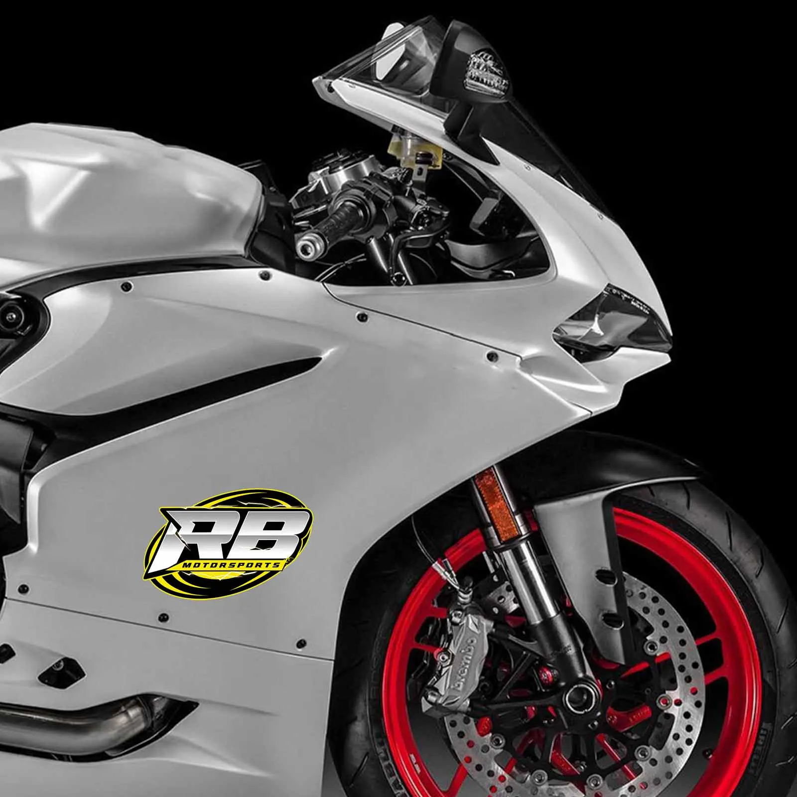 

1 шт. виниловая наклейка с логотипом "RB" (желтая и черная) - наклейка «сделай сам» для автомобильных аксессуаров для ноутбуков