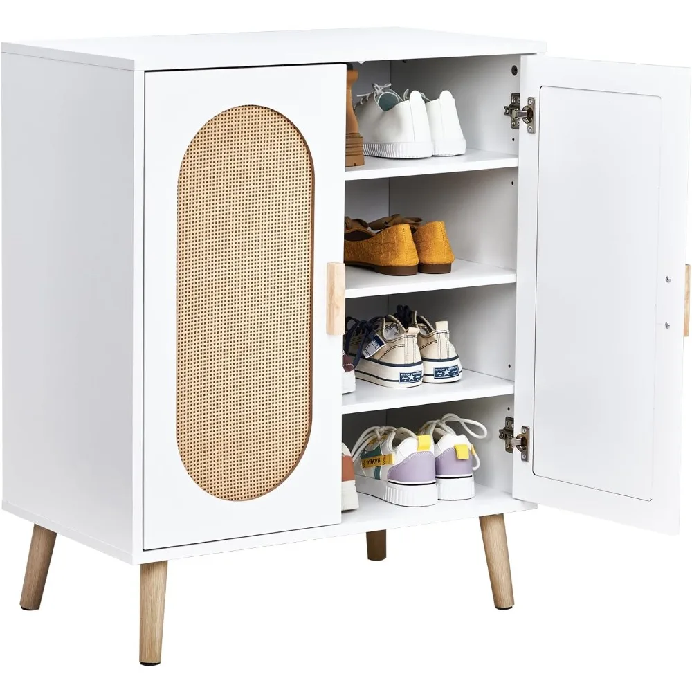 

Shoe Storage Cabinet Modern Freestanding Wood Shoe Organizer Cabinet for Living Room Bedroom Hallway