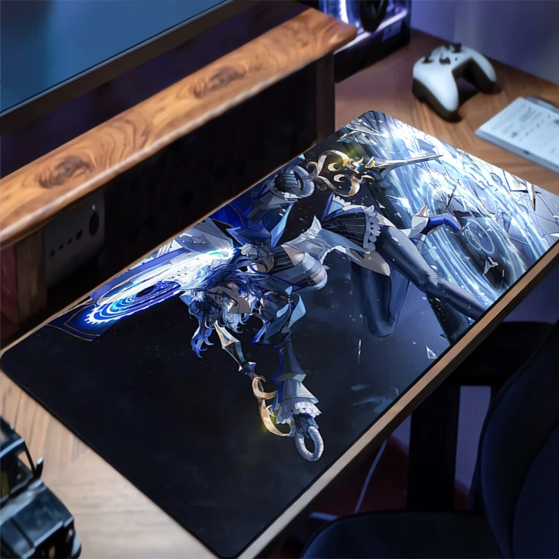 Gaming Mouse Pad Hololive Ouro Kronii Accessories Office Gamer Keyboard Desk Mat Non-Slip Laptop ground mat big PC game Mousepad