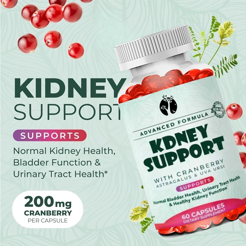 Kidney Cleansing and Repair Cranberry Extract and Astragalus Membranace-21 in 1 Complex Support Urinary Tract and Kidney Health