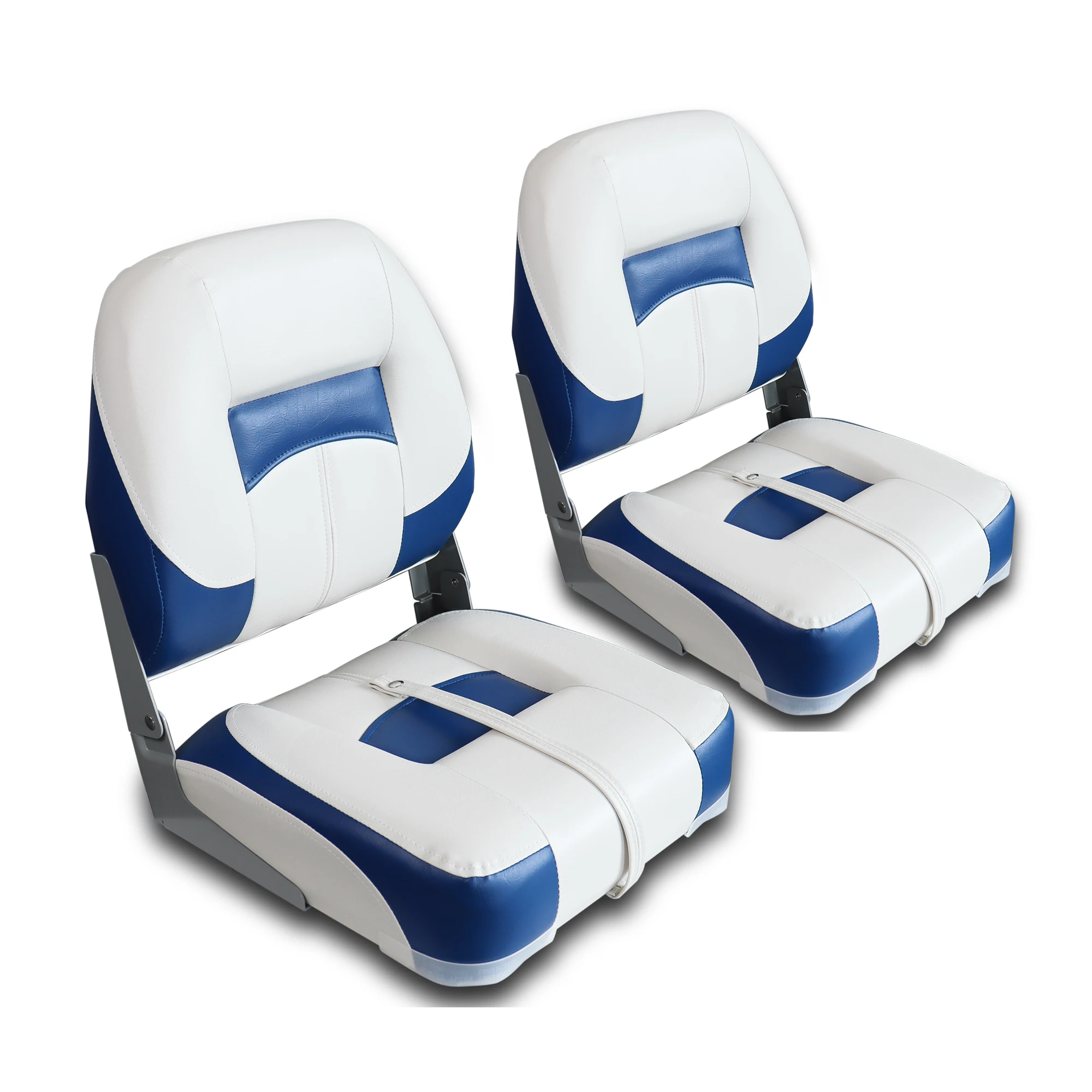 Low Back Boat Seat Waterproof Mixed Color Fold-Down Durable & Easy To Clean Boat Seat For Fishing Sightseeing Speed Canoe  2PCS