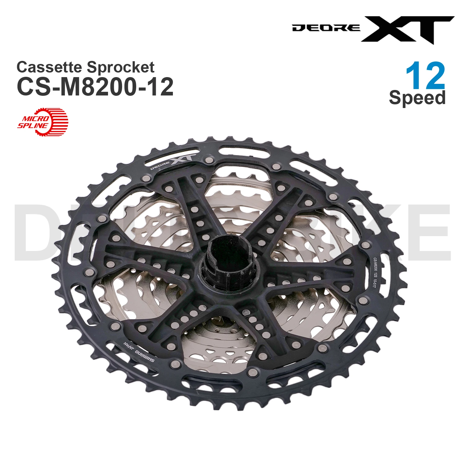 SHIMANO DEORE XT Cassette Sprocket CS-M8200-12 M8200 for MTB 12