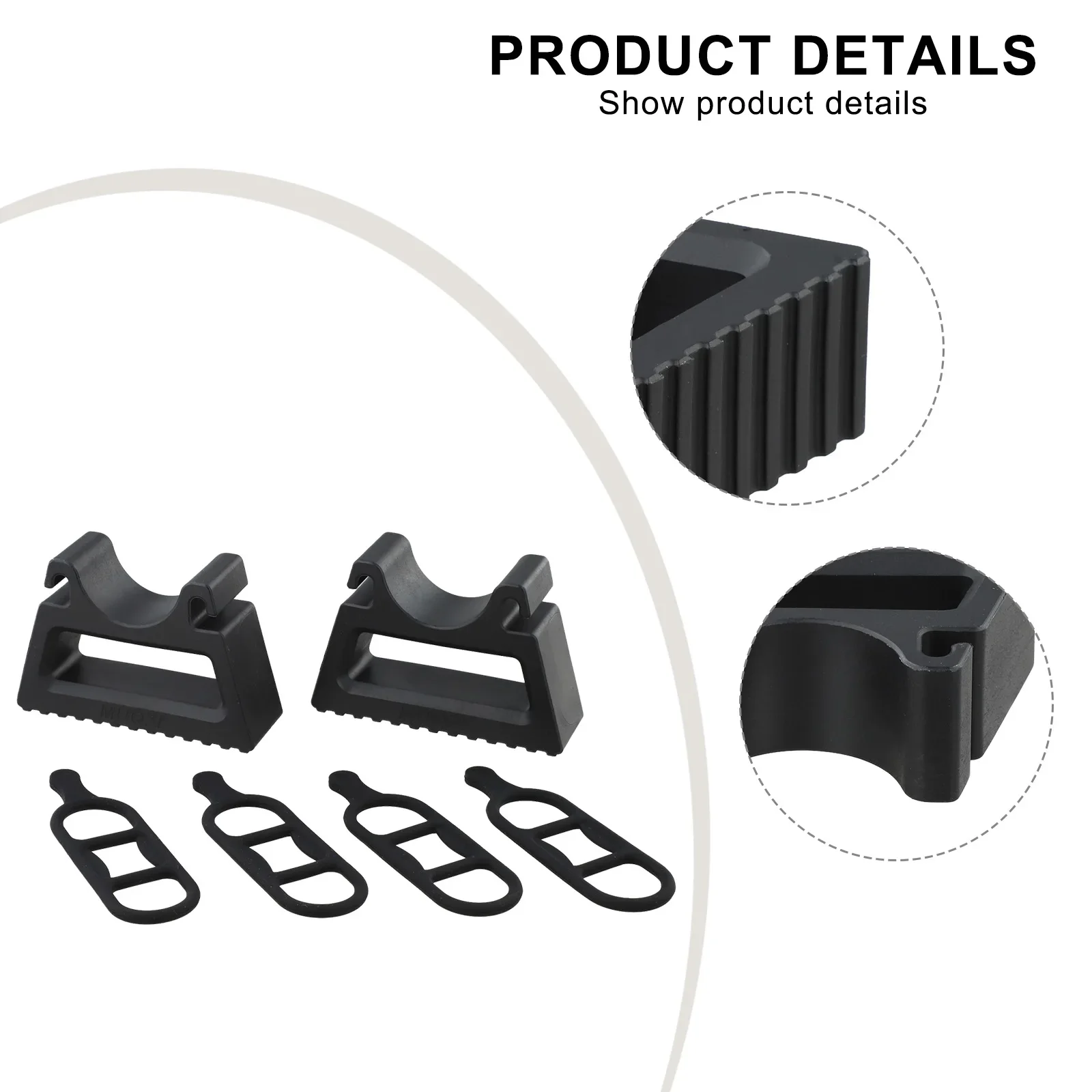 Support Bike Handlebar Support Made Of Engineering Plastics Includes 2 Support Brackets Includes 4 Rubber Tapes