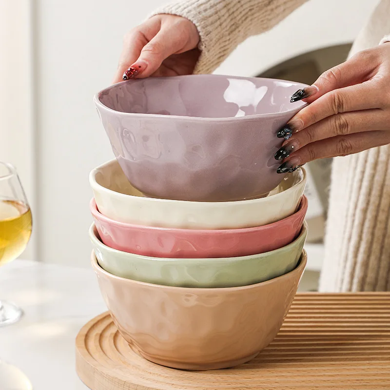 Ins Style, High Appearance Level, 6-inch Noodle Bowl, Household Ceramic Tableware Bowl, New Large Instant Noodle Bowl, Soup Bowl