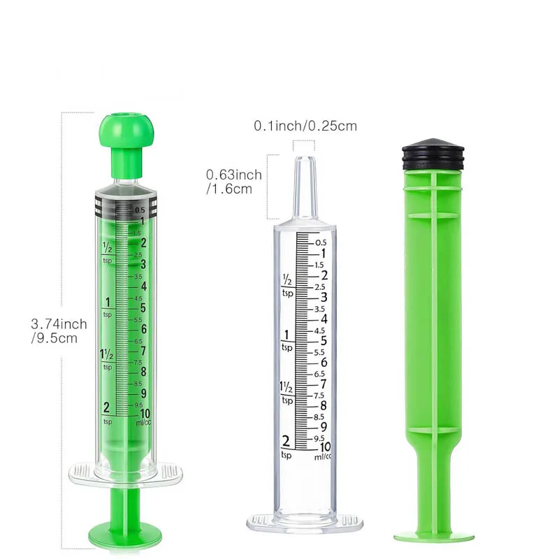 12PCS 10ml Colorful Oral Syringe With Cap, Individually Packed Sterile for Pets Feeder, Measuring Liquid, Lab Use