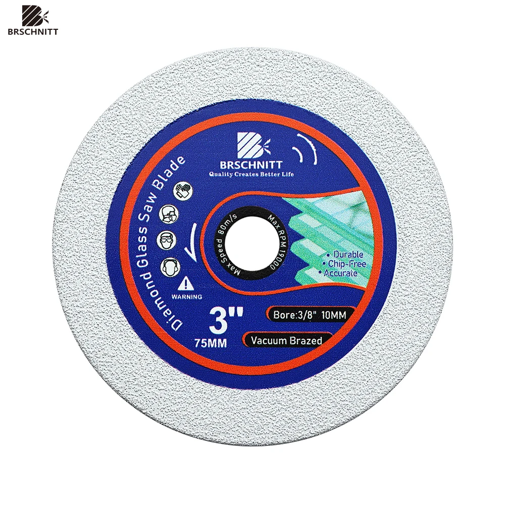 

BRSCHNITT 1pc 75mm Diamond Saw Blade Cutting Glass Jade Marble Tile Hand Tool Mini Angle Grinder 3 inch Plate Cutting Grinding