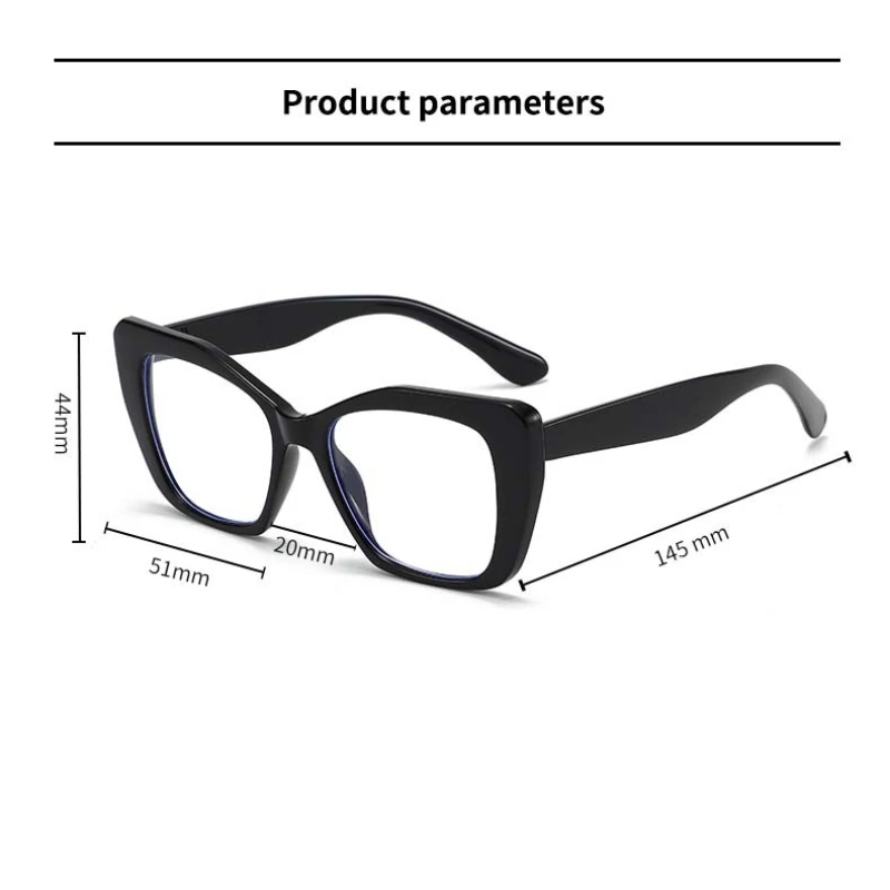 Fashion Square Frame Presbyopia Glasses High-definition Anti-blue Light Reading Glasses with Plus Diopters Women's Eyepieces