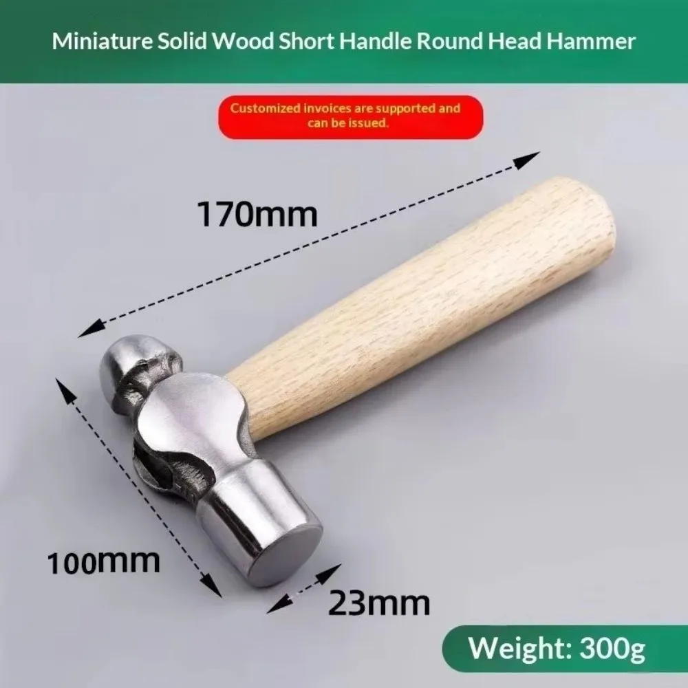 High Carbon Steel Mini Hammer Mini Multi-purpose Wooden Handle Hammer Durable Portable Octagonal Hammer DIY Projects