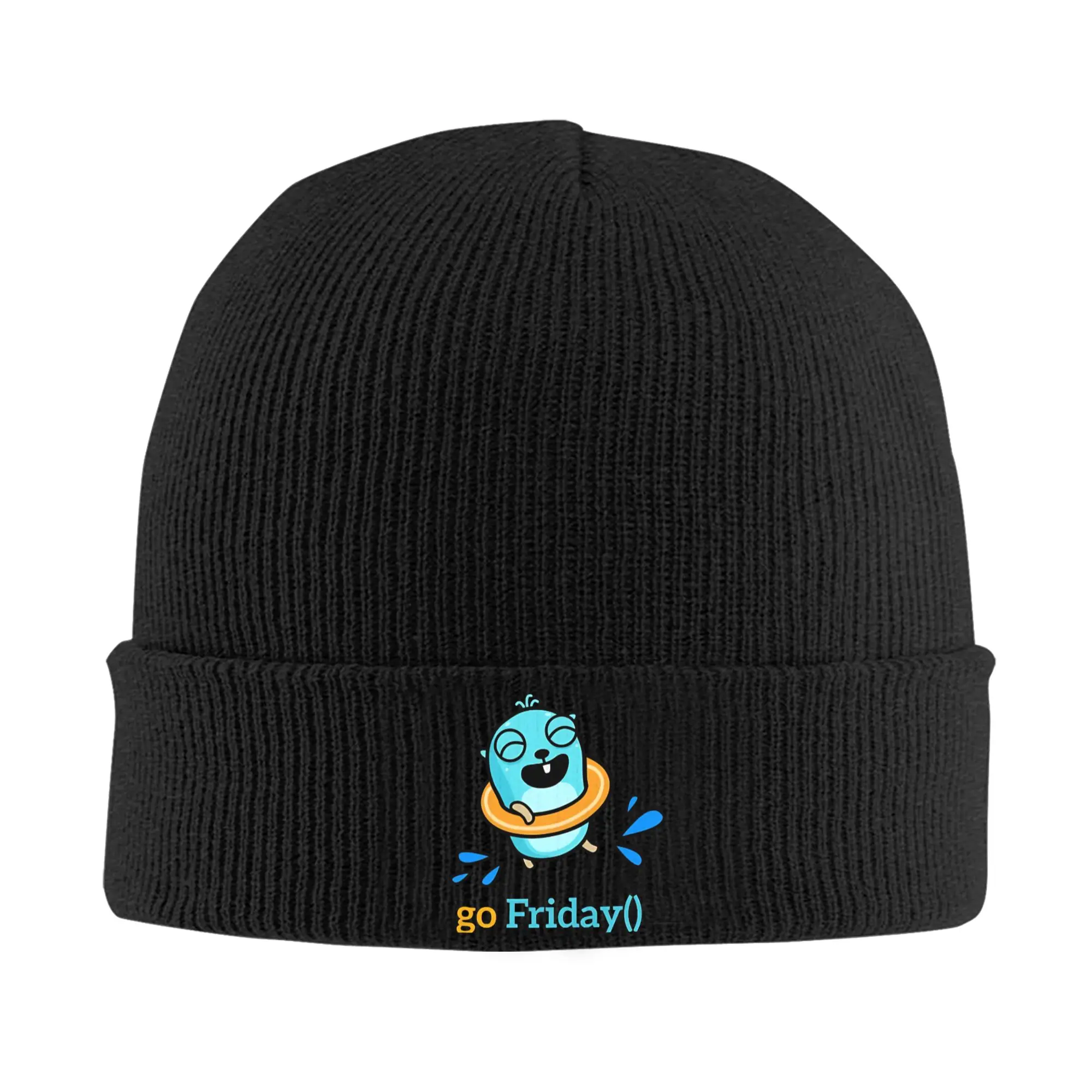 golang gopher friday  Slouchy Beanie Knit Skull Cap For Unisex  Winter Knit Skullies Beanie Cap