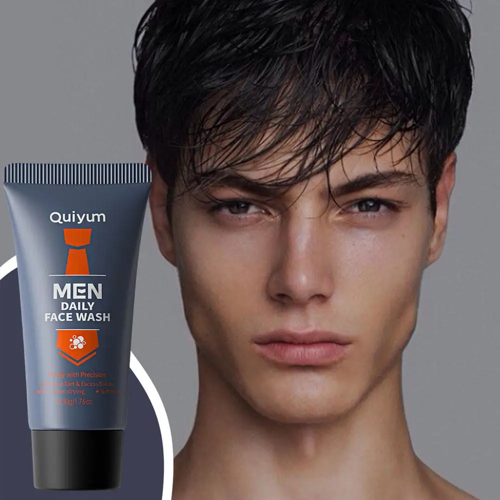 Men Facial Foaming Cleanser Deeply Cleansing Oil Control Removal Foam Care Blackhead Moisturizing Skin Face Cleanser Wash R1J7