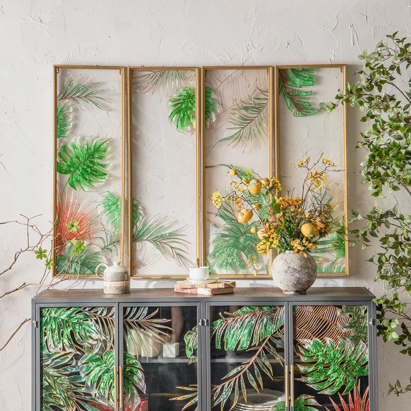 الرجعية الجدار شنقا الديكور الحديد المطاوع المينا رسمت باليد اللوحة الزجاجية غرفة المعيشة غرفة الطعام خلفية جدار شوان