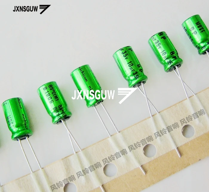 

10PCS UES1V100MEM NICHICON MUSE BP 35V10UF 6.3X11MM Green Non Polar 10uF 35V Audio Electrolytic Capacitor ES 10uF/35V