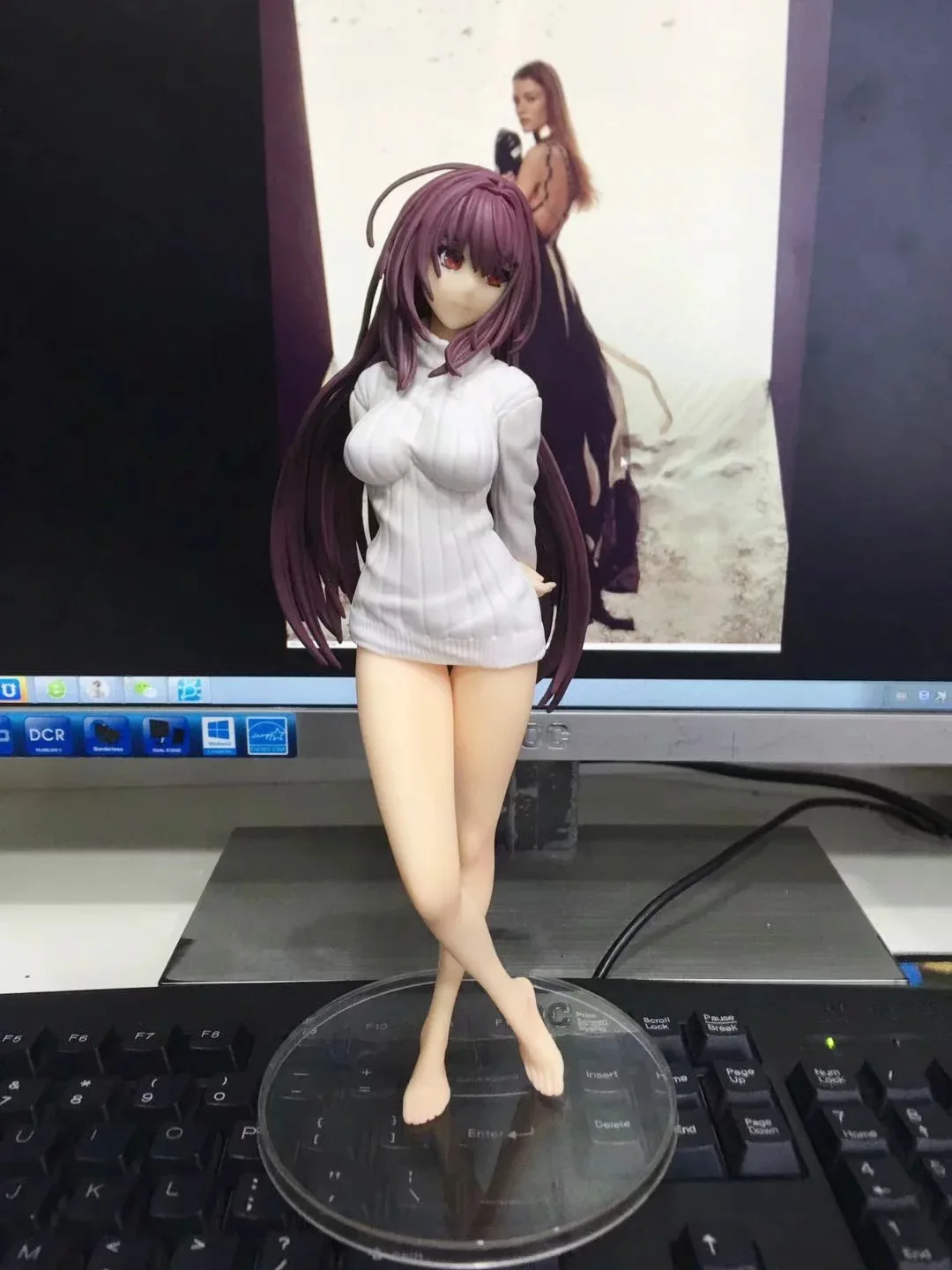 Anime Fate/Grand Order Scathach Action Figure Fgo Scathach Hause Tragen Pullover 24 cm PVC Sammlung Modell Puppen Spielzeug für jungen Geschenke