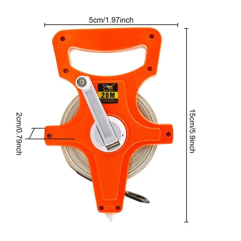 20m/30m Retractable Fiberglass Tape Measure Open Reel Metric Scale Measuring Ruler Woodworking Gadget Depth Measurement