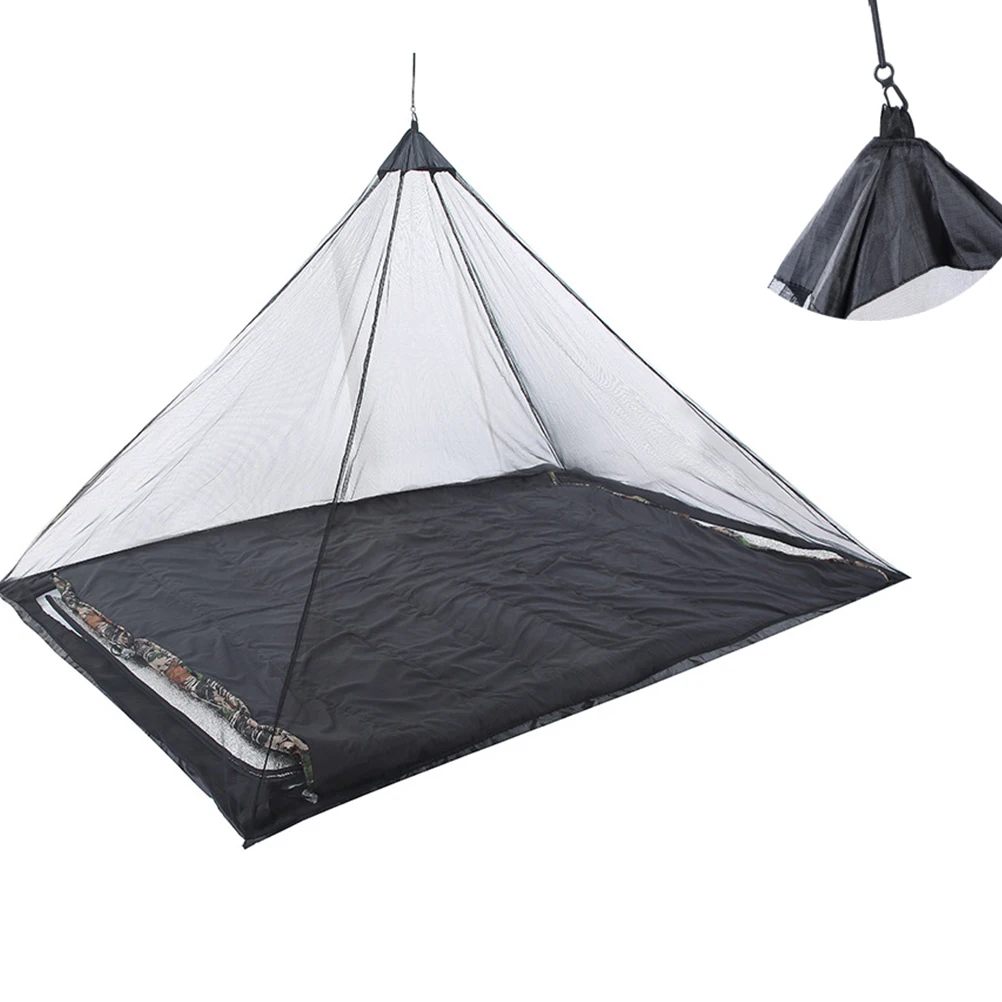 

Ultra Lightweightportable Triangle Tent For Camping Hiking Outdoor Use Fine Mesh Net Compact Travel Net Garden Balcony (Black)