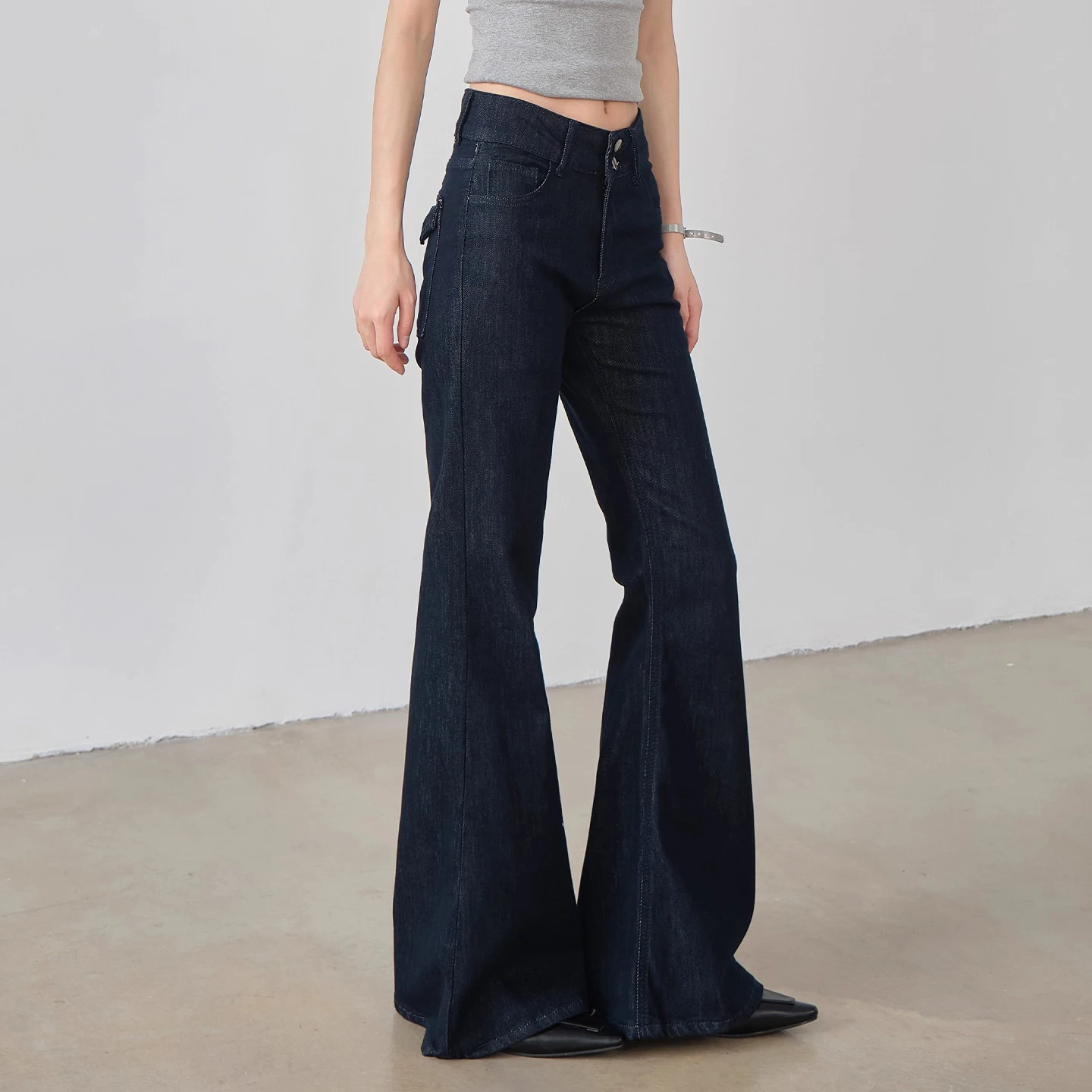 Y2K Baggy Denim Trouser Washed Vintage Casual Minimalist Pants Grunge High Waist Solid Color Street Retro Jeans for Women