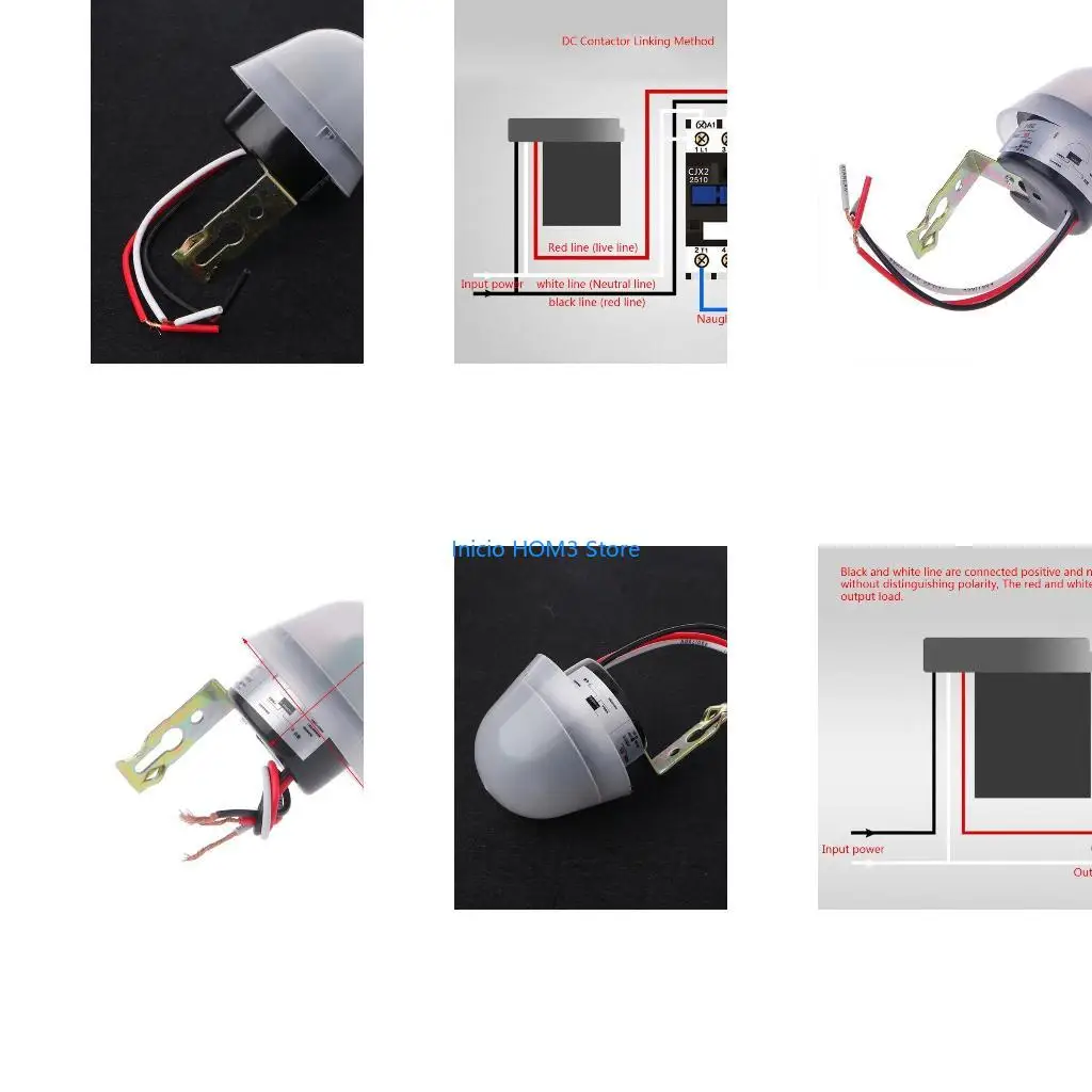 A5YD Automatic Auto On Off Photocell Street Light Switch for DC AC 220V 10A