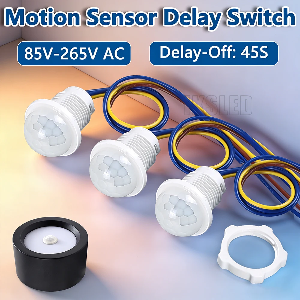 Max.40W Mini Closet PIR Sensor Detector Smart Switch 110V220V PIR Infrared Motion Sensor Detection Automatic Sensor Light Switch