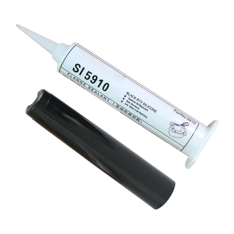 Waterproof Caulk & Seal Silicone Sealant, 2.5oz Cartridges, Black Silicone Adhesive Sealant Engine Repair Sealant D7YA