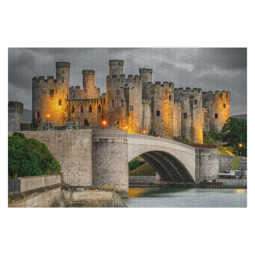 Conwy Castle At Night Jigsaw Puzzle Wood Animals Wooden Animal Custom Wooden Gift Wood Photo Personalized Puzzle