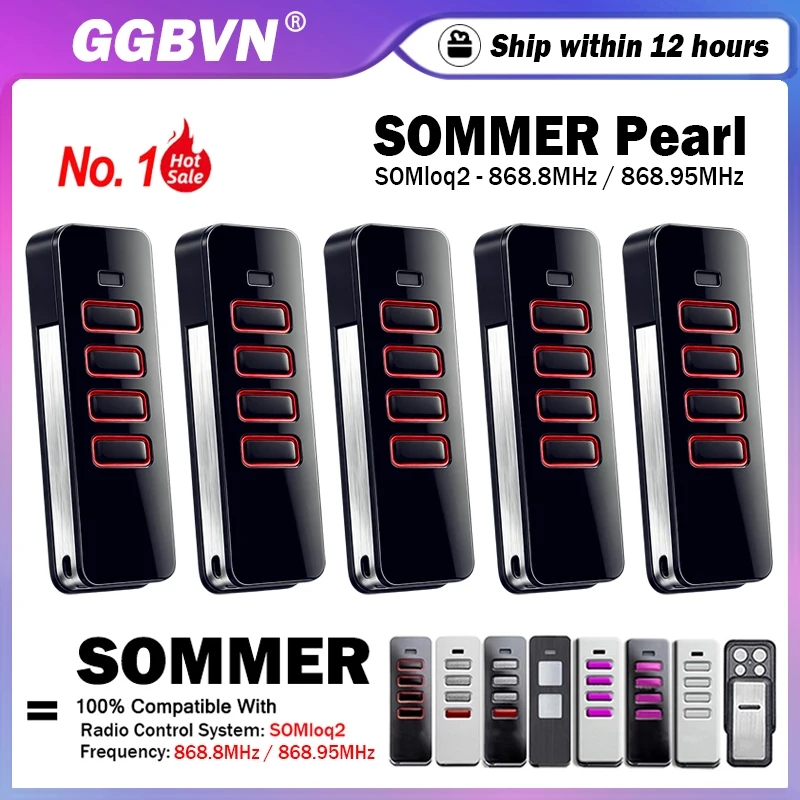 SOMMER PEARL 4018 4019 S10779 4018V000 4018V064 TX40-868-4 TX55-868-4 868MHz Garage Door / Gate Remote Control For SOMloq2 Radio