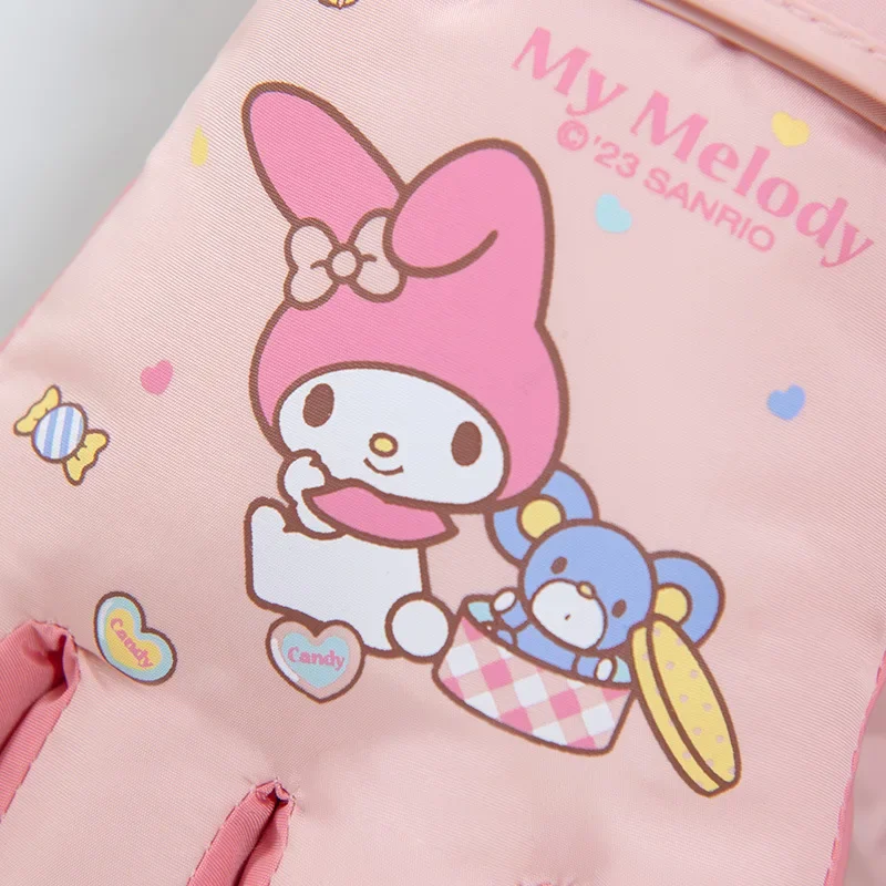 Kawaii Pochacco детские плюшевые лыжные перчатки Kuromi Melody аниме Sanrio мультфильм зимние уличные теплые перчатки водонепроницаемые утолщенные варежки