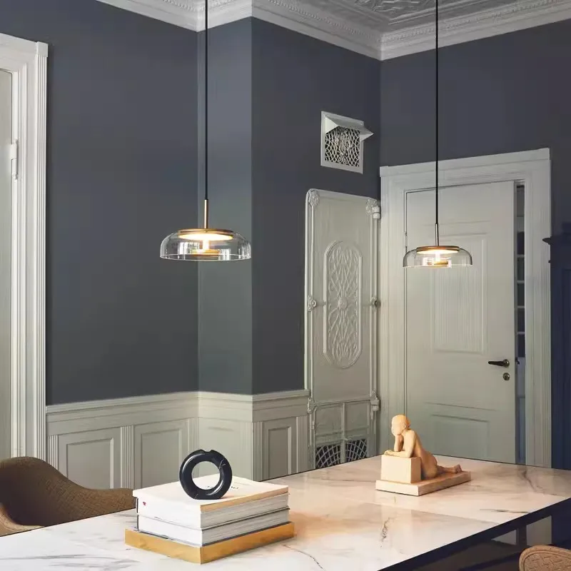 Modern Glass Led Pendant Light Kitchen Restaurant Hanging Lamp Bedroom Decoration Ceiling Pendant Lamp Fixtures Indoor Decor image 5