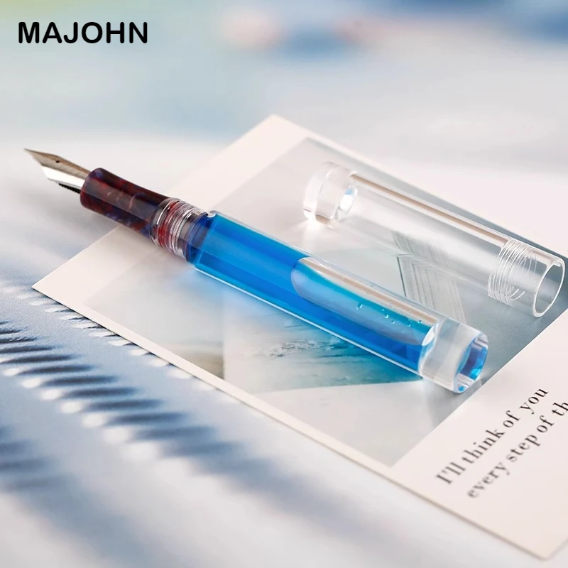 

MOONMAN C1 Transparent Eyedropper Fountain Pen EF F M Nib Ink Pen for Business Writing Stationery Office School Supplies