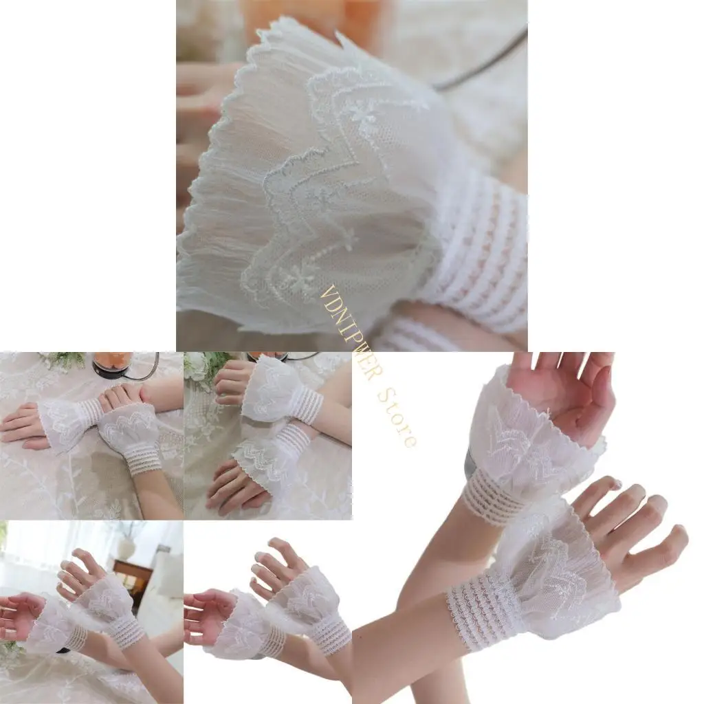 Ruffle ren tay tay tay hoa mẫu cho phụ nữ sử dụng hình ảnh sự kiện chính thức D08E