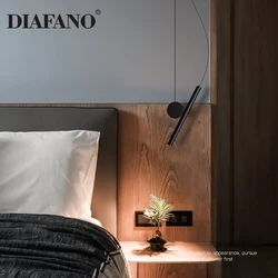 Luces colgantes de mesita de noche de diseño nórdico, accesorio de luz LED colgante de techo ajustable moderno para cocina, Isla, sala de estar, dormitorio