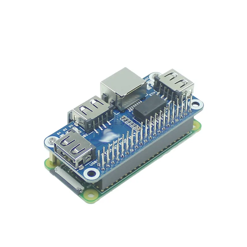 Raspberry Pi Zero W/2 W Ethernet & USB HUB HAT - 10/100M LAN RJ45 + 3-Port USB 2.0 Expansion Board for Home Assistant