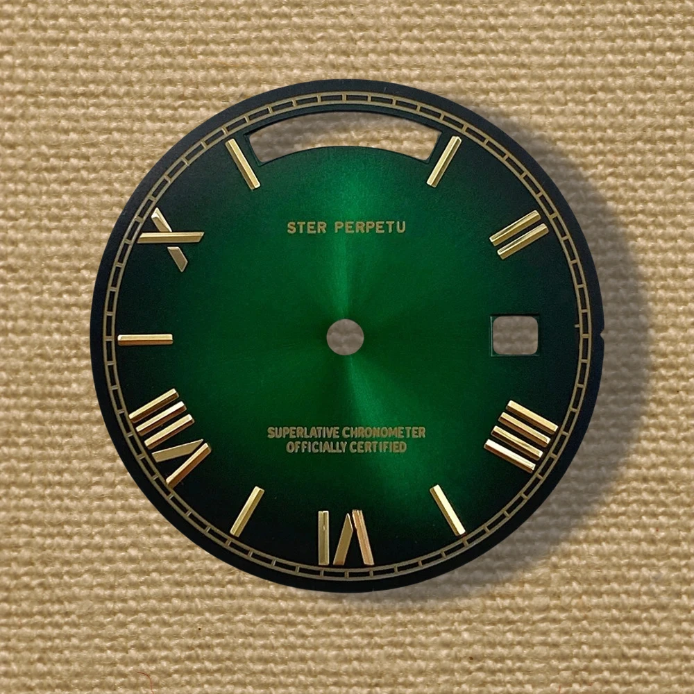 31mm s logotipo dia e data numerais romanos dial caber 8285 movimento sunray mostrador de alta qualidade acessórios de modificação de relógio