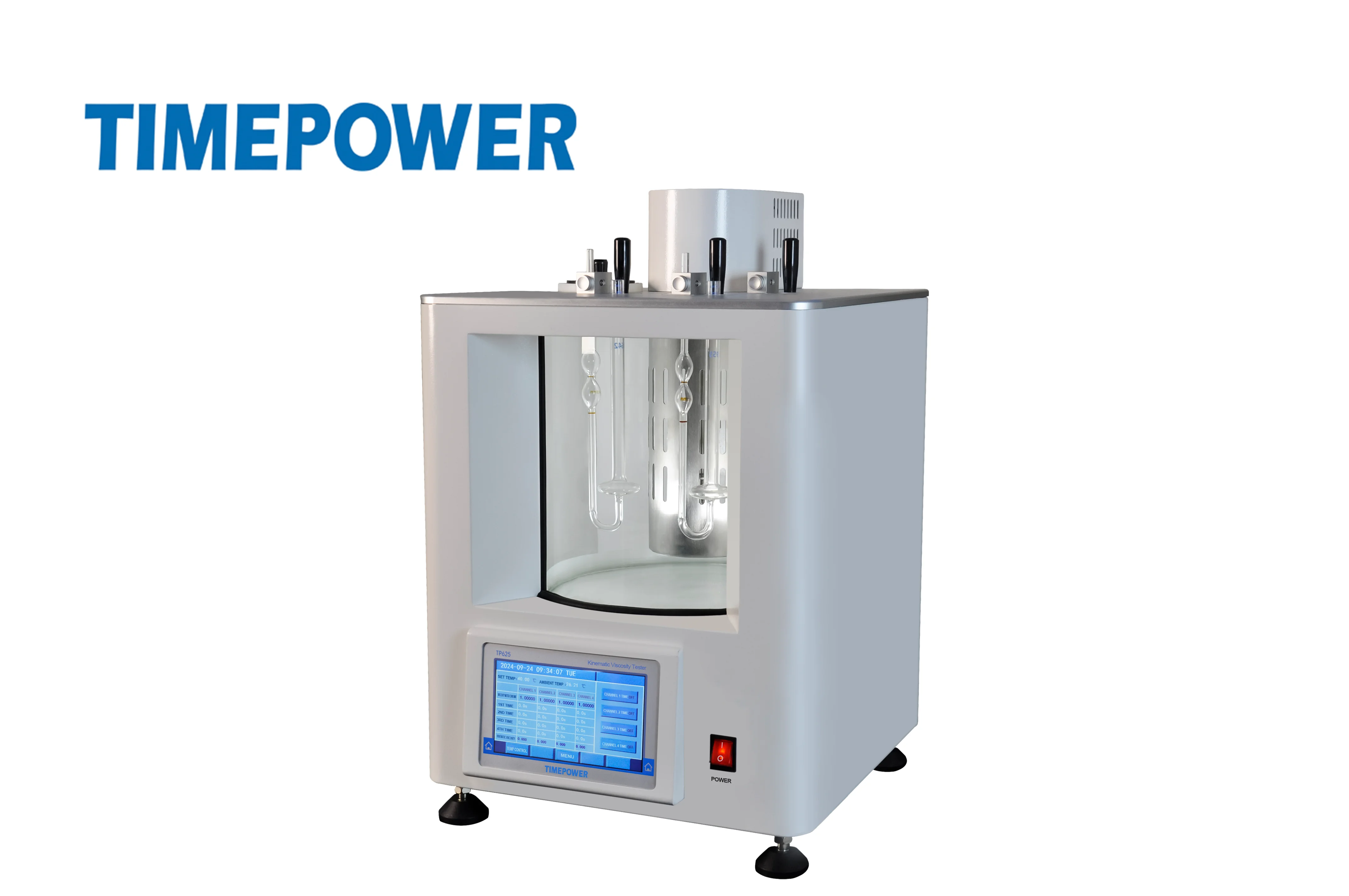 TIMEPOWER TP625 مقياس اللزوجة الحركية 4 ثقوب التنظيف اليدوي اختياري برودة زيوت التشحيم اختبار 4 حفرة التنظيف اليدوي مقياس اللزوجة