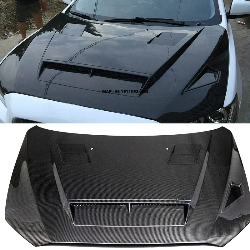 

Upgraded Carbon Fiber Engine Hood Cover for 2009-2015 Lancer New Condition