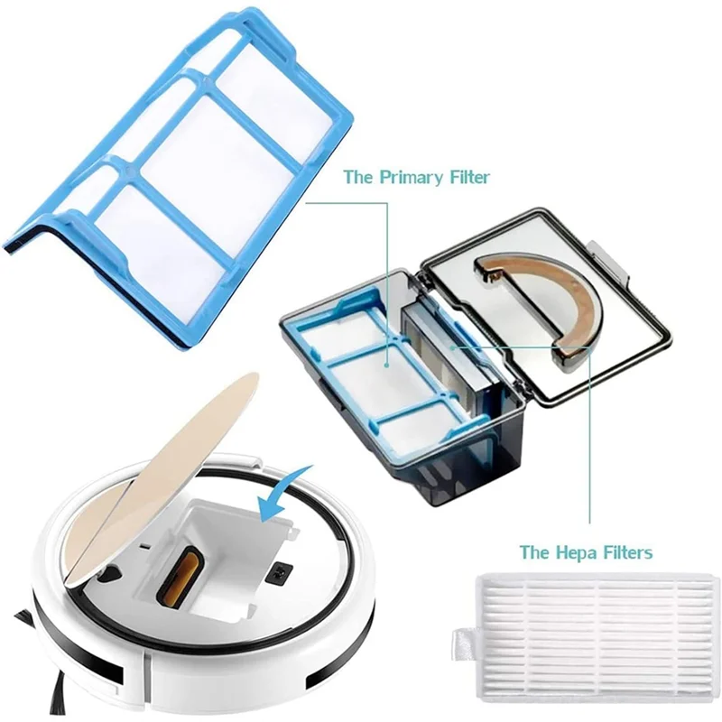 For ILIFE V3 V3S Pro V5 V5S Pro Replacement Parts Accessory Set-Main Brush Side Brush Hepa Filter For Robot Vacuum Cleaner